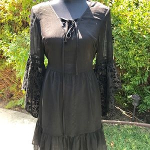 Band of Gypsies Black Witchy Hippie Dress